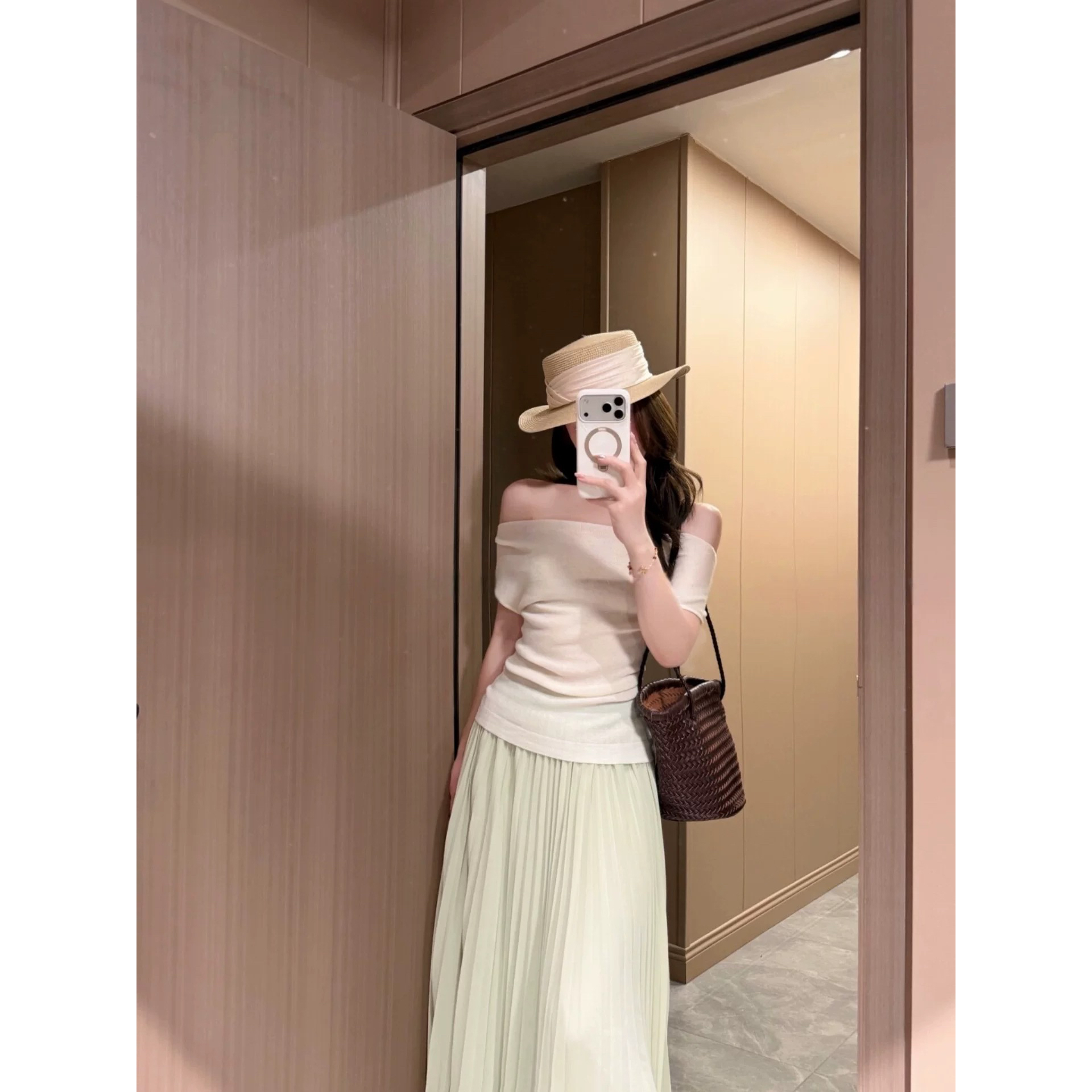 Women's Soft Knit Top with Draped Neckline and Off-Shoulder Design - Image 5