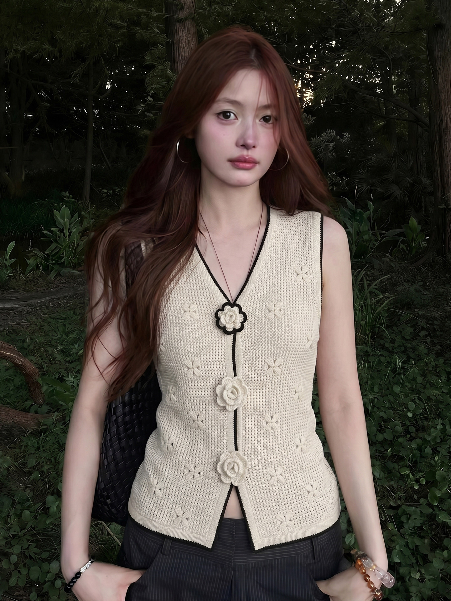 Apricot Camisole Top for Women 2026 Summer Thai Style Relaxed French High-End Summer Outfit